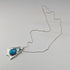 Vintage sterling silver turquoise pendant and sterling silver necklace